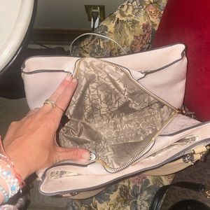 White reflective Calvin Klein handbag
